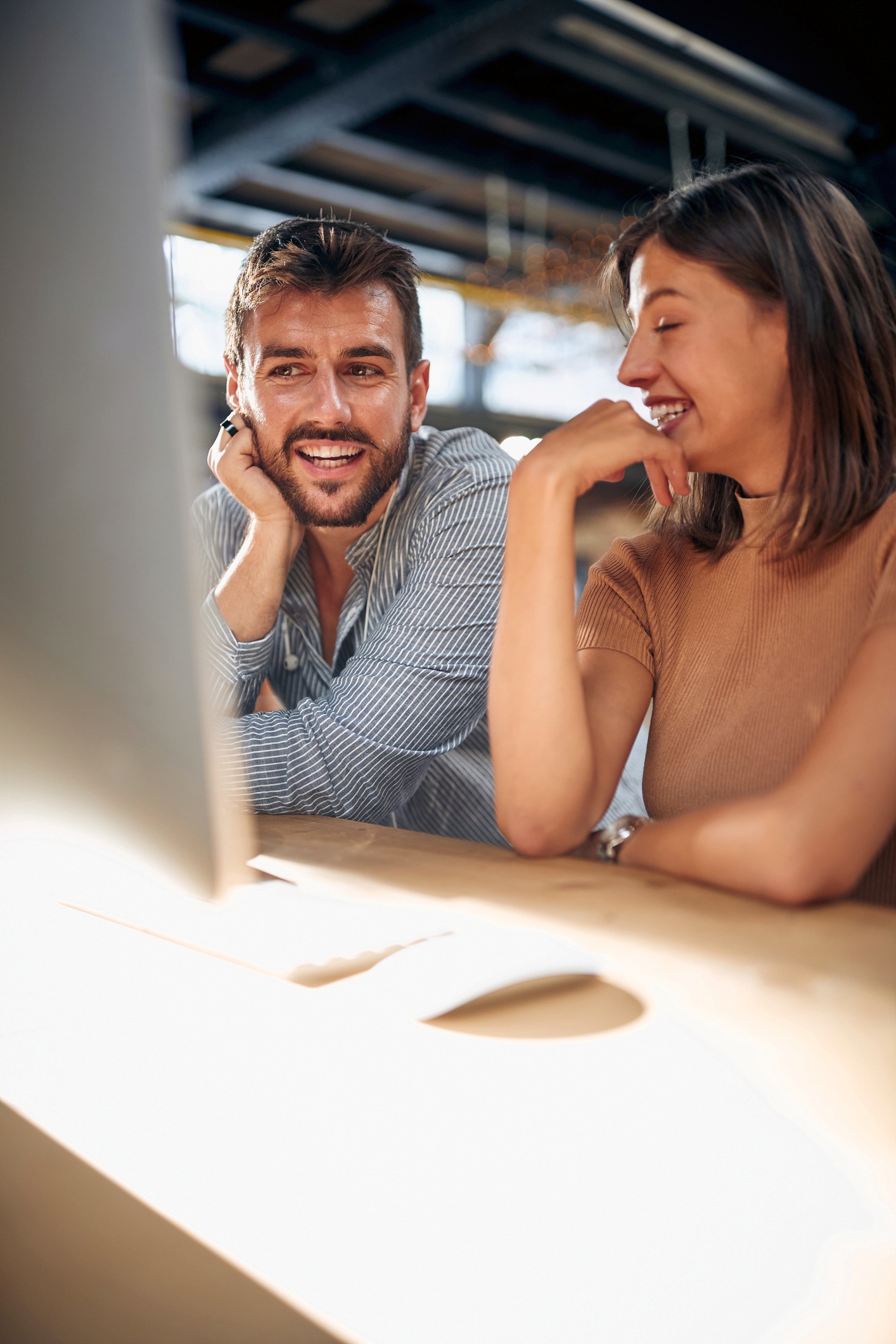 Two People Talking