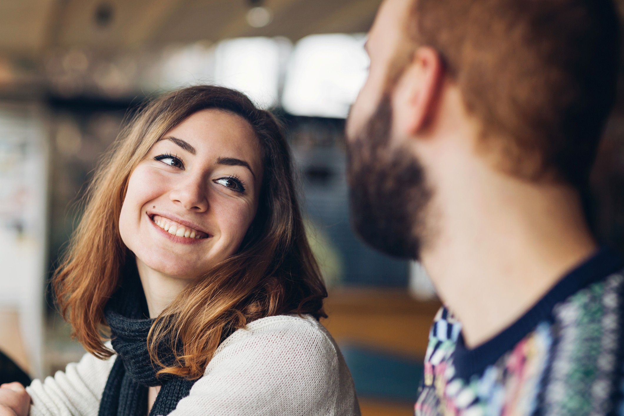 Woman Looking At Man