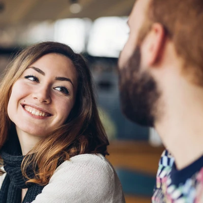 Woman Looking At Man