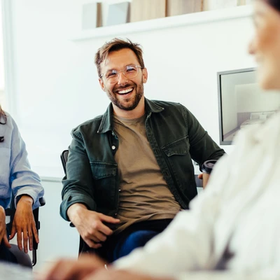 Smiling At Meeting