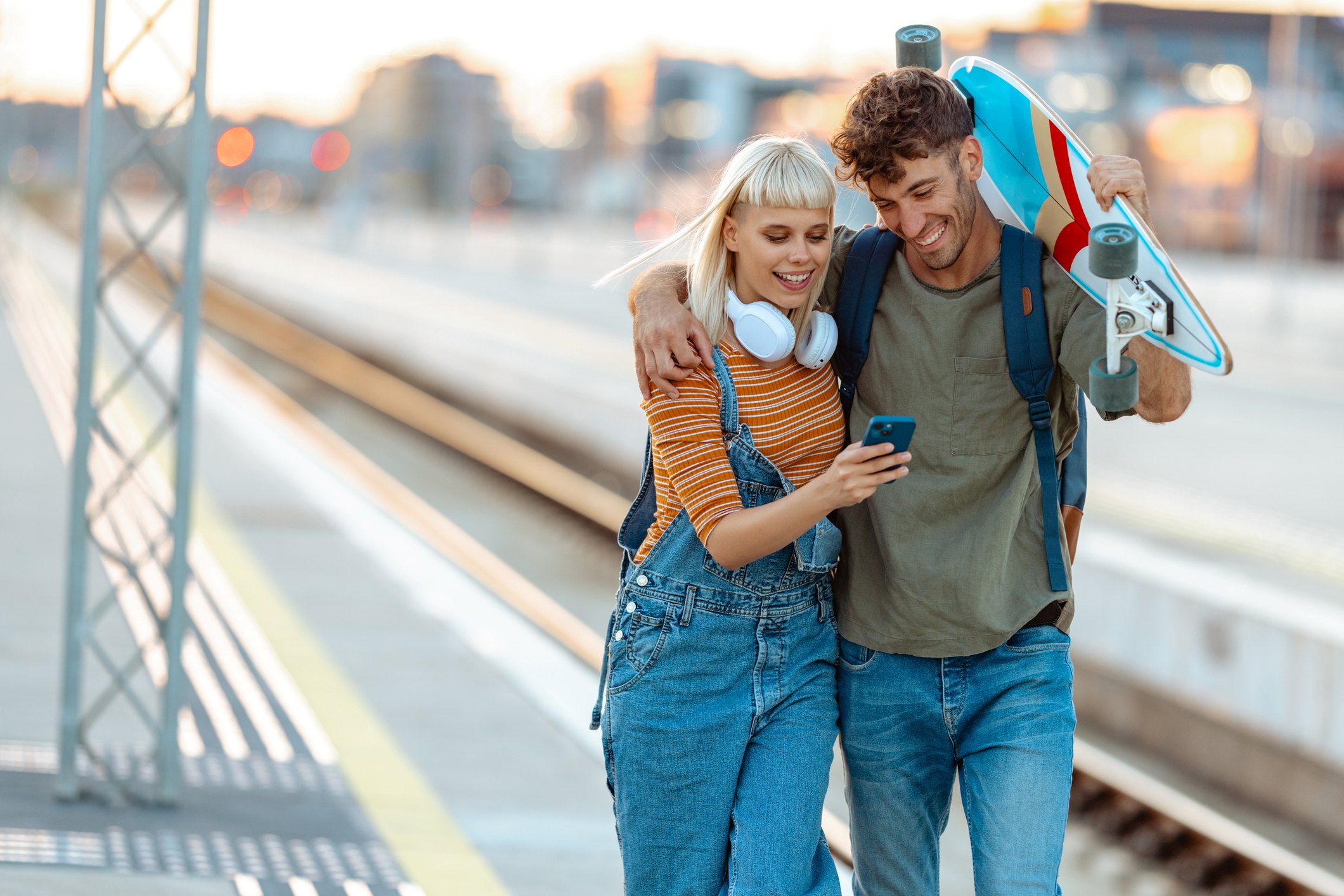 Couple Looking At Phone