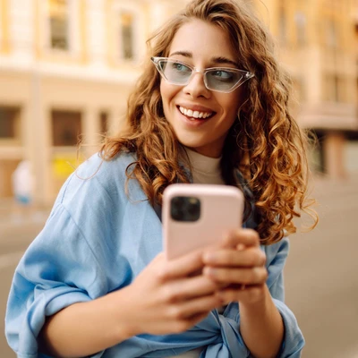 Woman Iphone